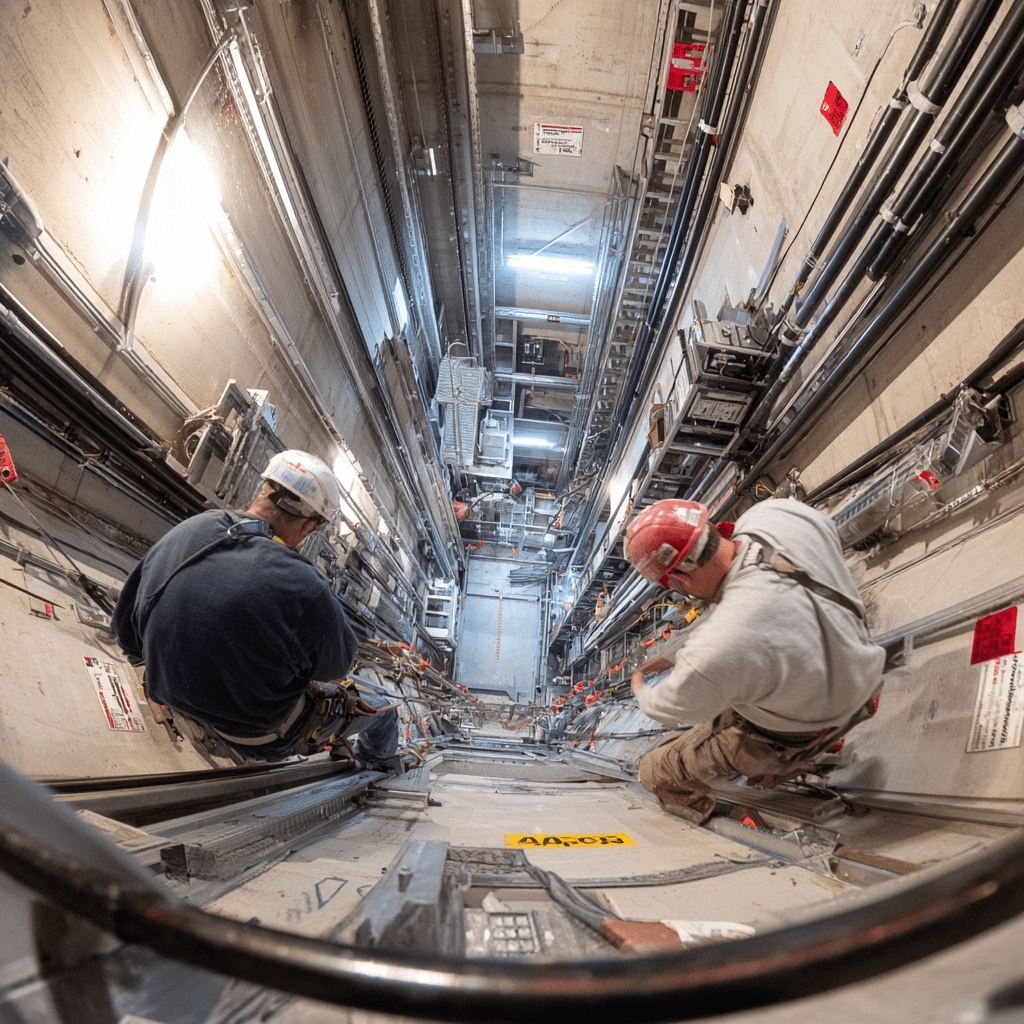Commercial elevator project by Bluehaven Builders